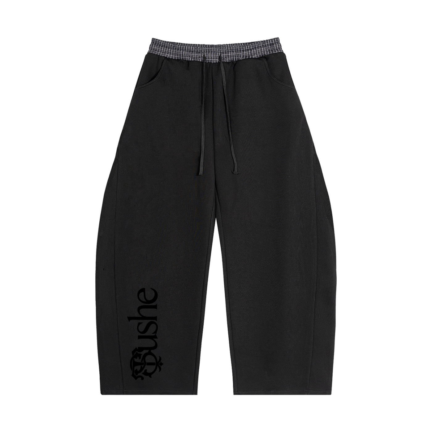 Plaid Waistband Barrel Sweatpants