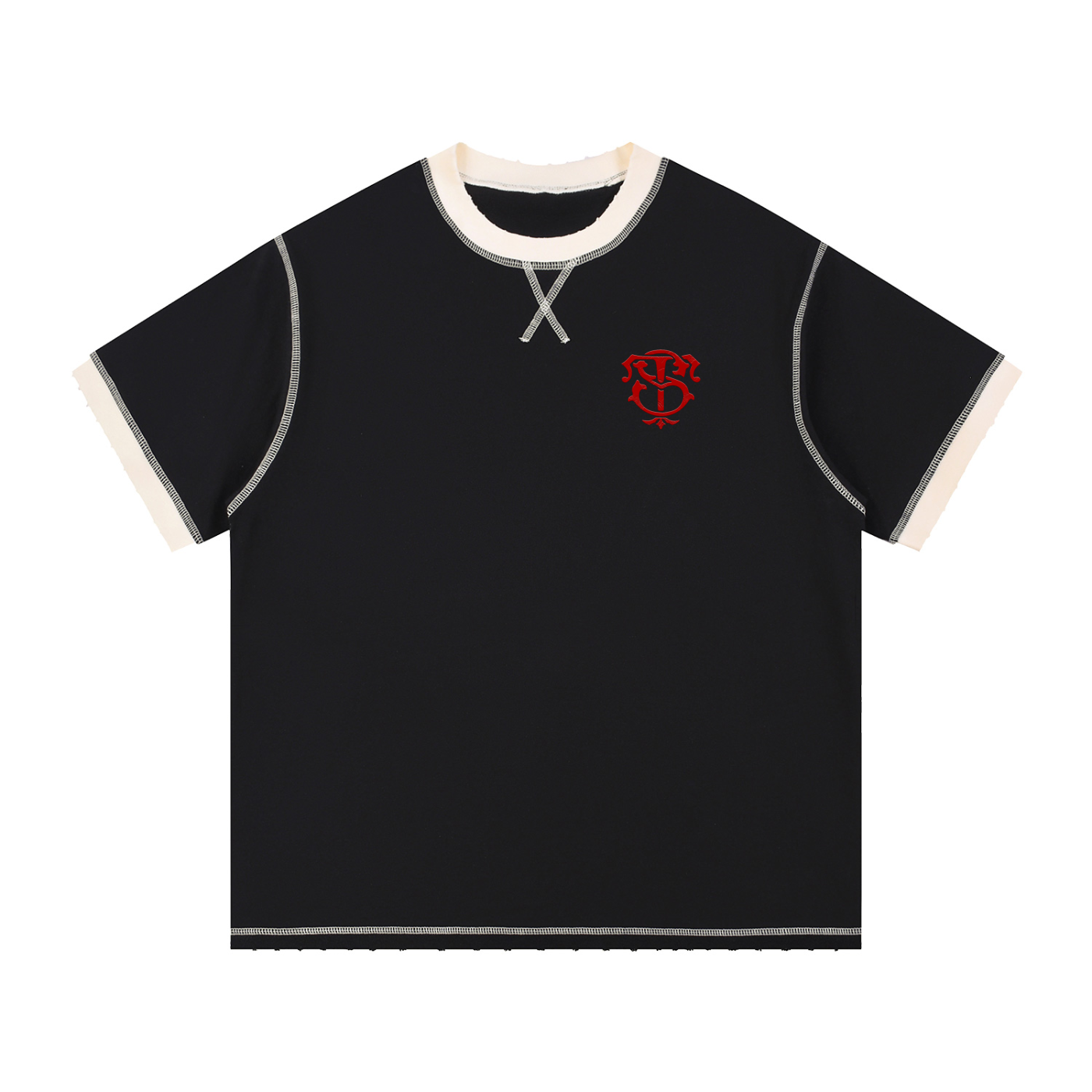 Contrast-Stitched Cotton T-Shirt