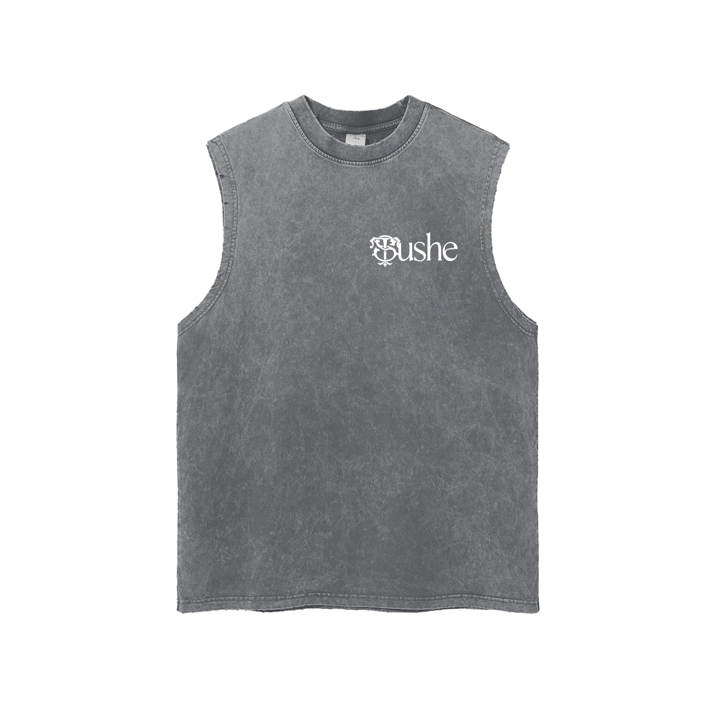 Snow Washed Frayed Hem Tank Top