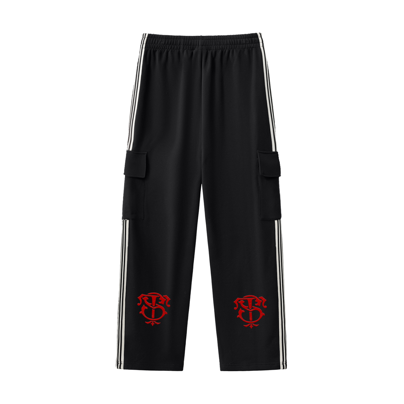 Side Stripe Straight-Leg Pants