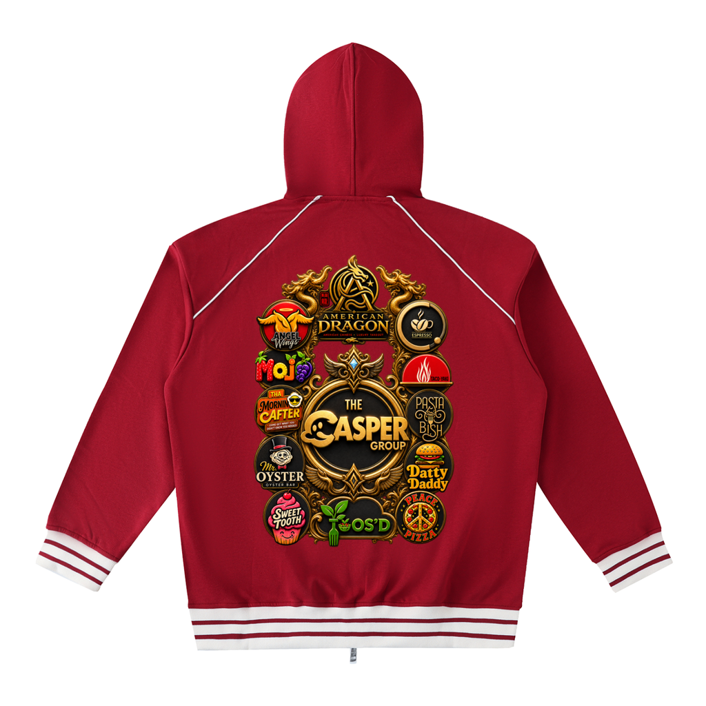 CASPER GROUP — House Crest Stripe Zip Hoodie