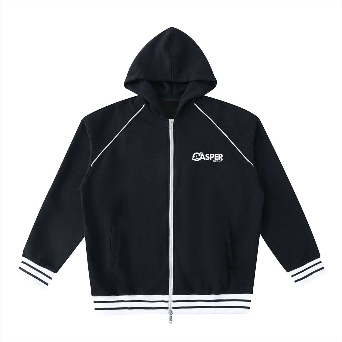 CASPER GROUP — House Crest Stripe Zip Hoodie
