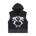 Vintage Washed Zip-Up Hooded Tank Top