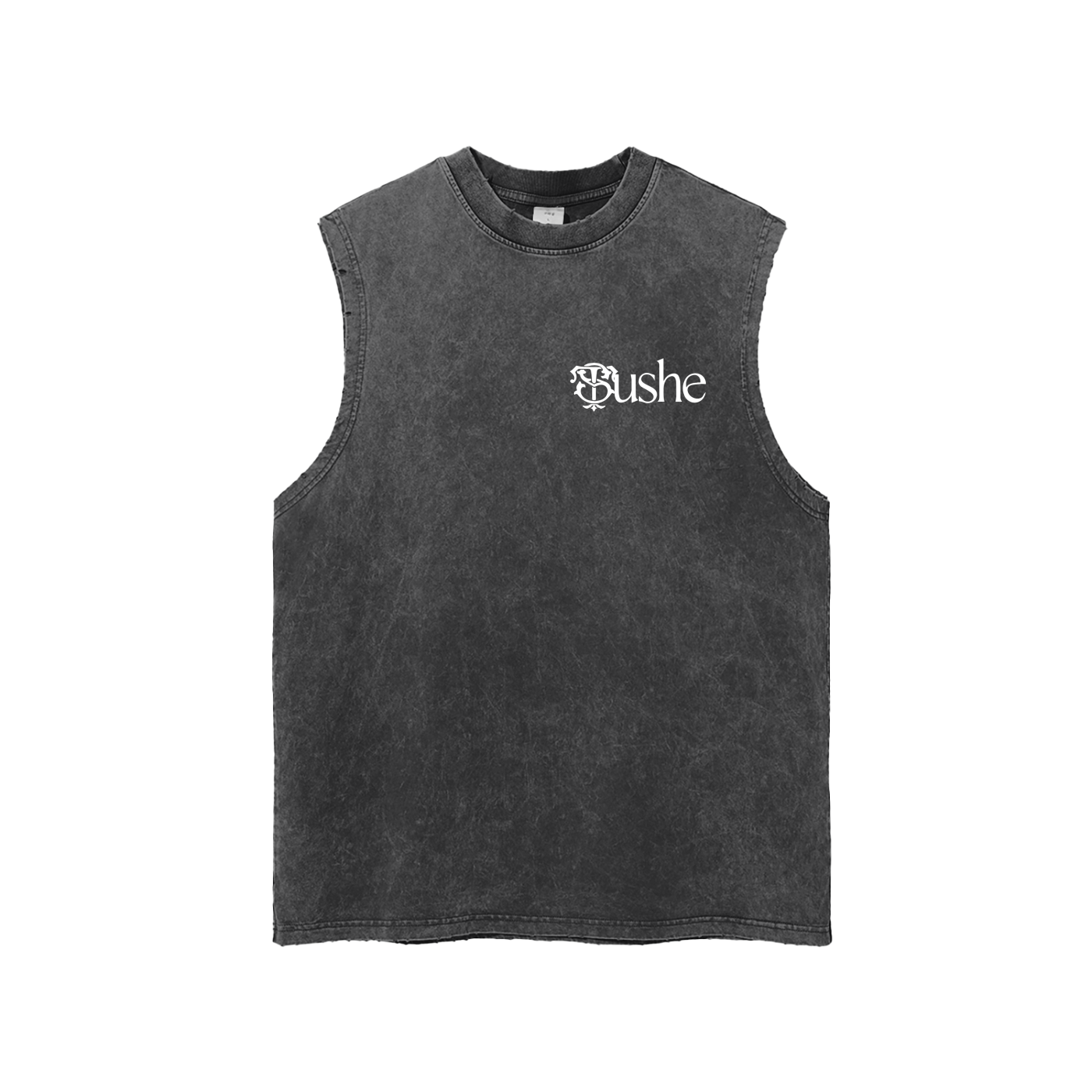 Snow Washed Frayed Hem Tank Top