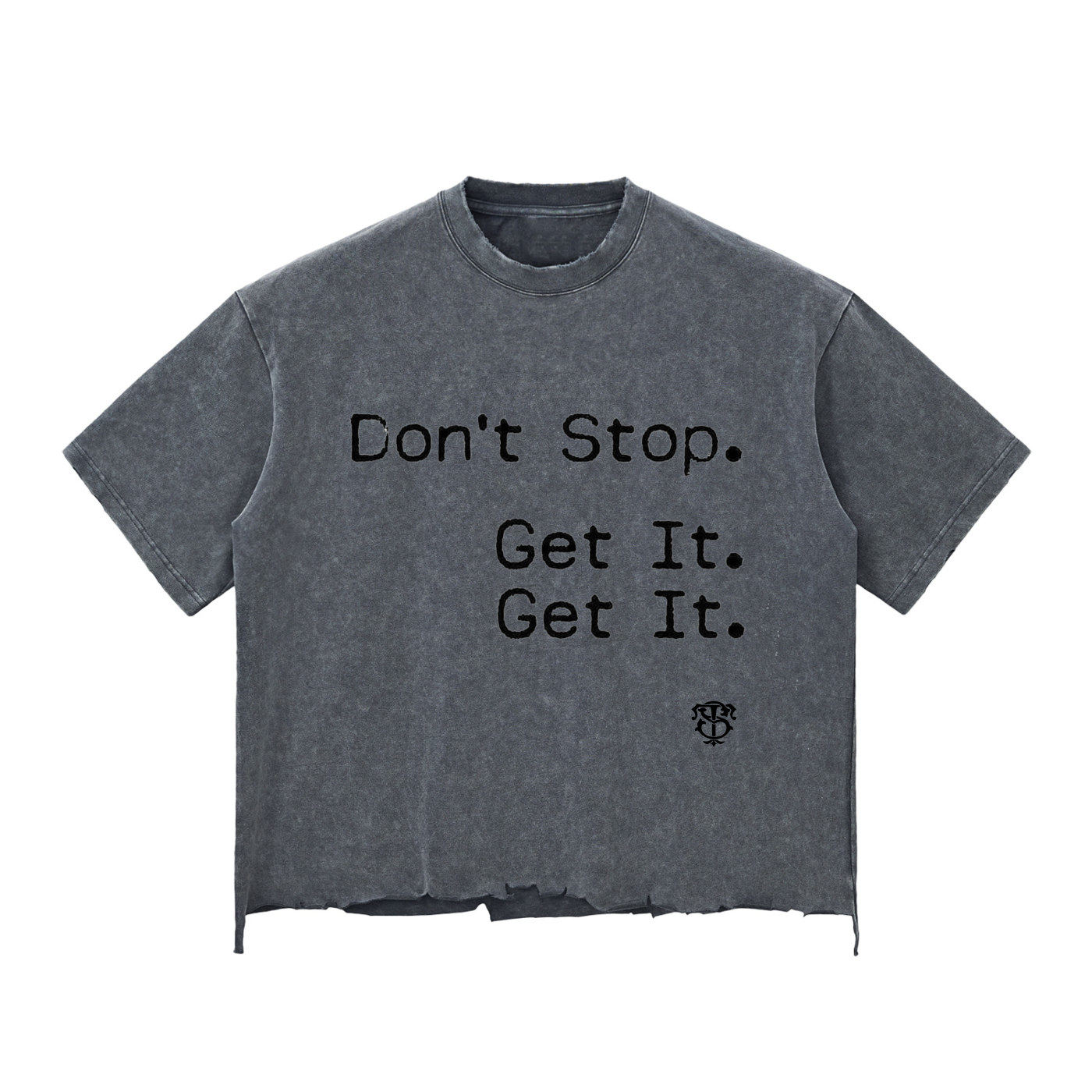 Snow Wash Raw-Hem Boxy T-shirt