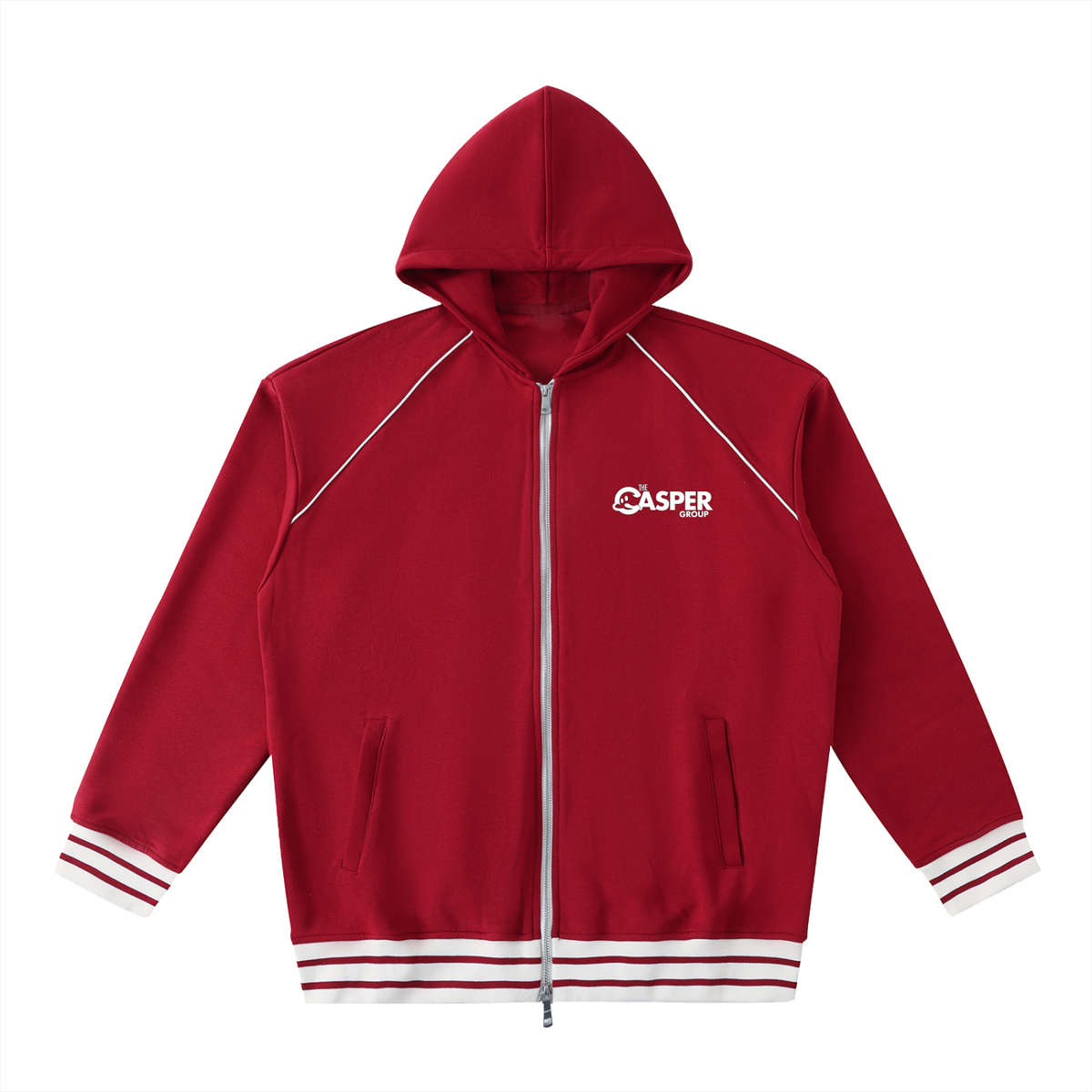 CASPER GROUP — House Crest Stripe Zip Hoodie