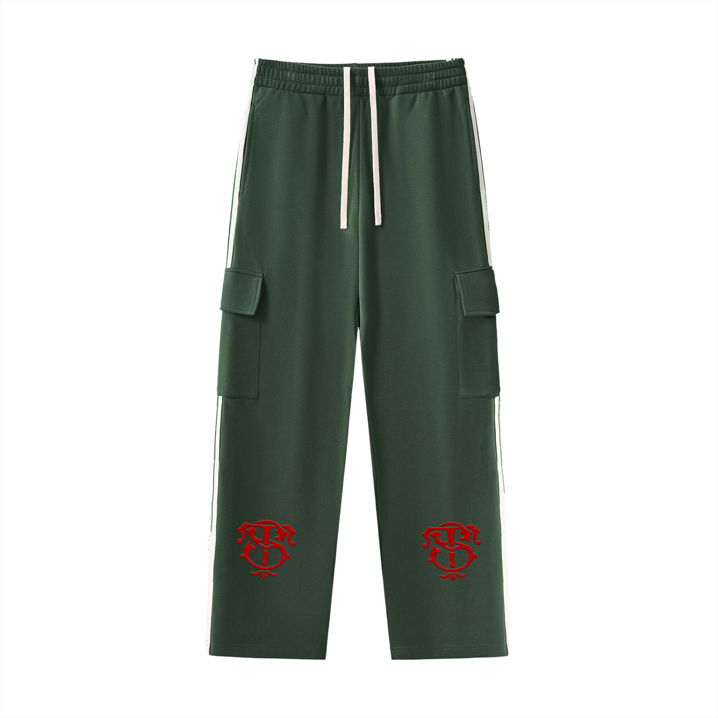 Side Stripe Straight-Leg Pants
