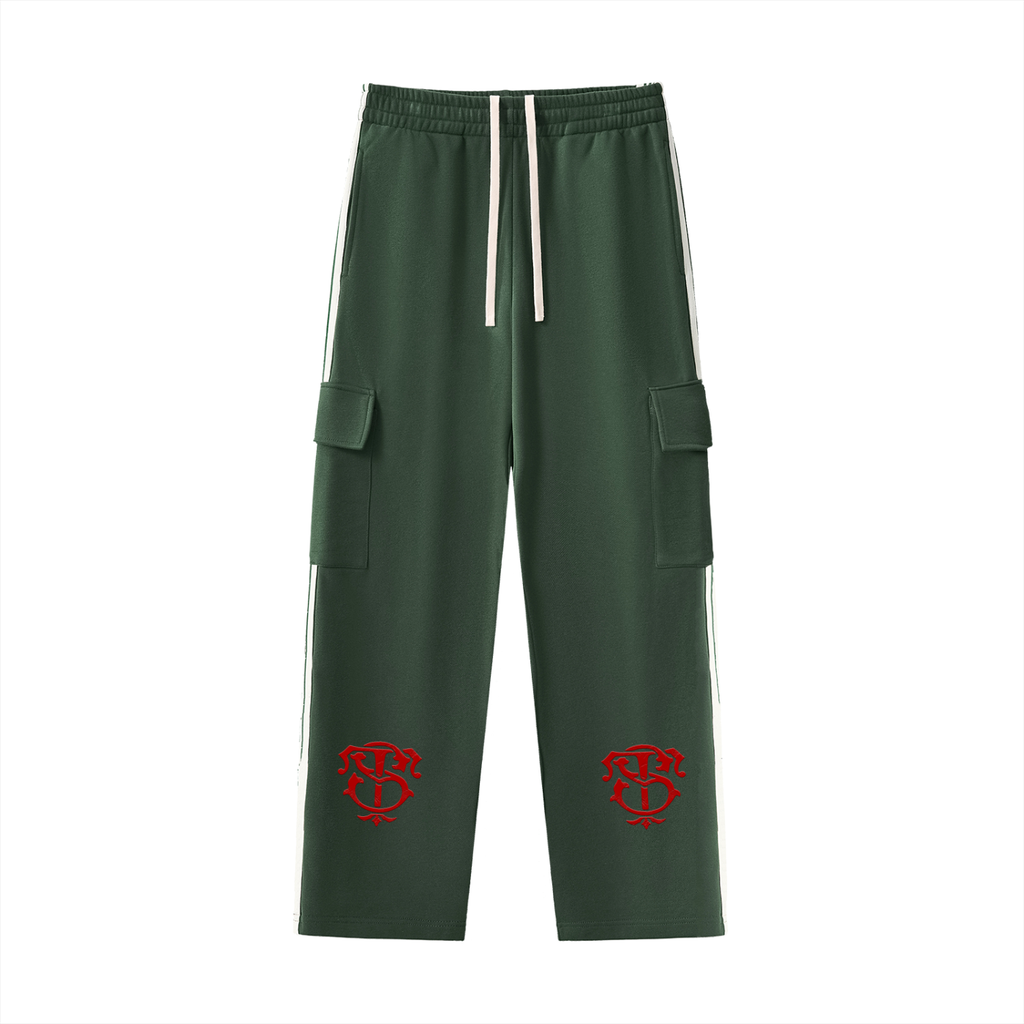 Side Stripe Straight-Leg Pants