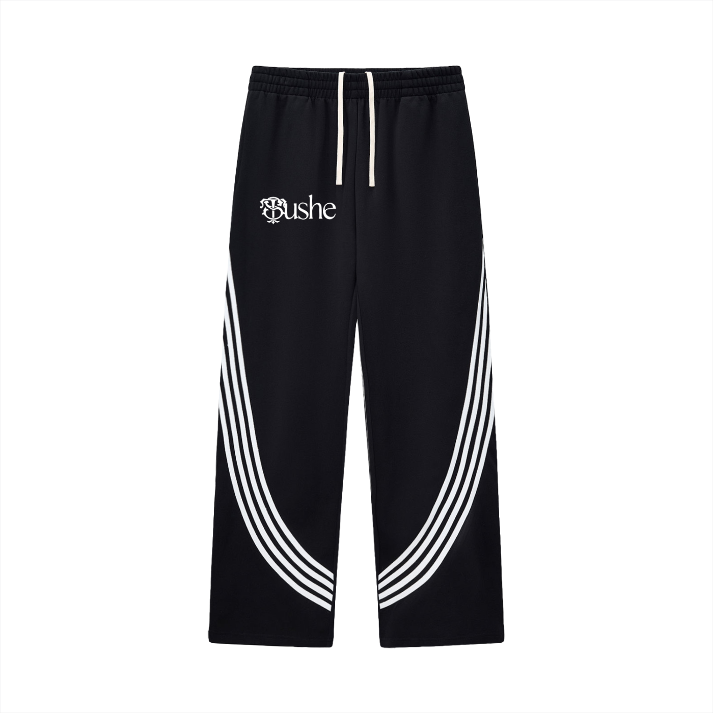 Curved Stripe Straight Sweatpants
