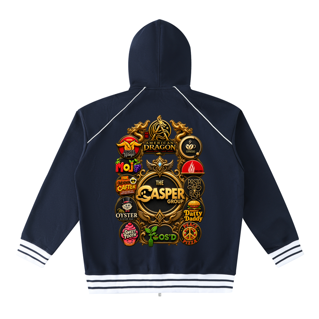 CASPER GROUP — House Crest Stripe Zip Hoodie