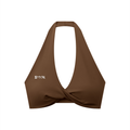 Women's Pleated Halter Sports Bra