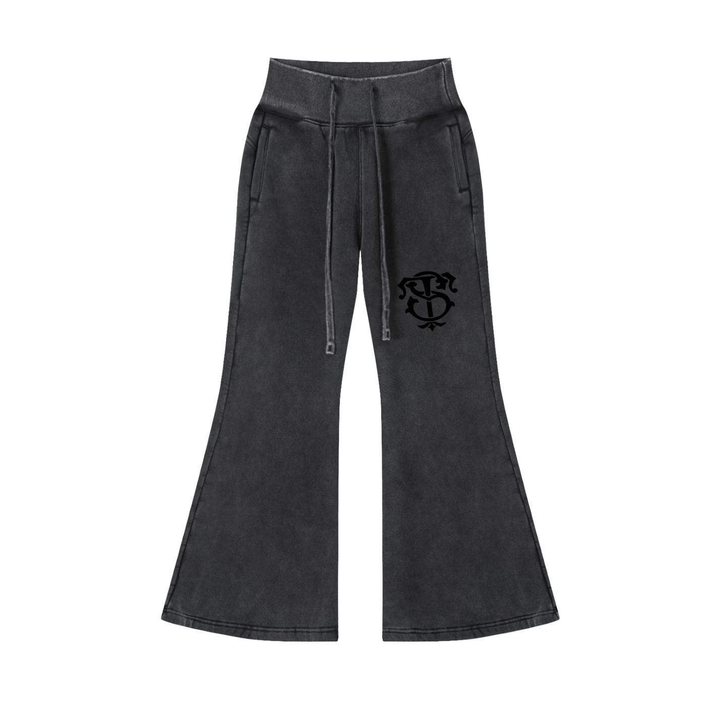 Vintage Washed Flared Fleece Pants