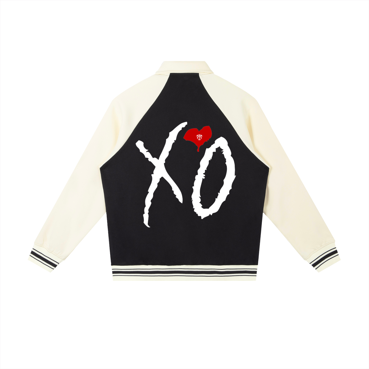 Contrast Raglan Sleeve Baseball Jacket