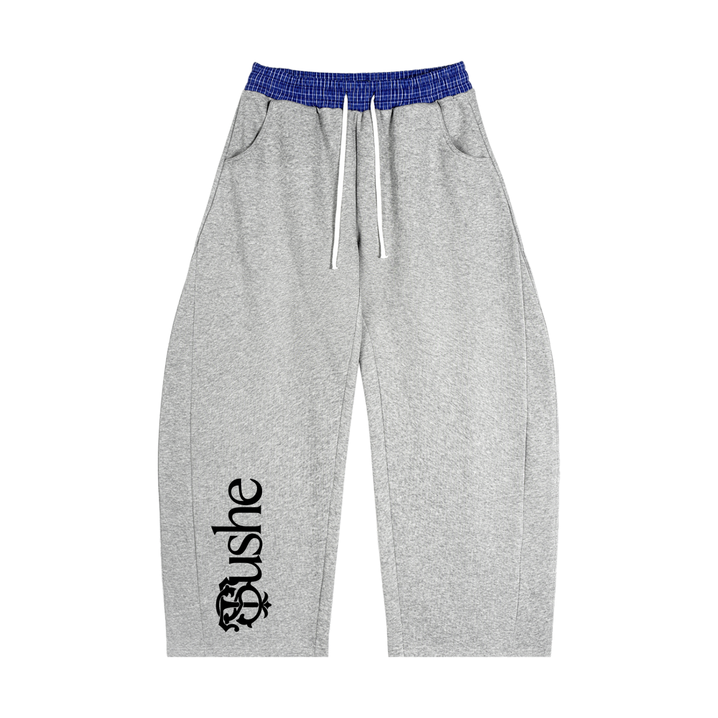 Plaid Waistband Barrel Sweatpants