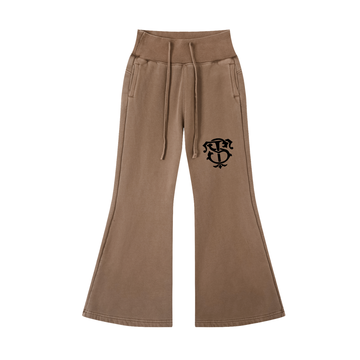 Vintage Washed Flared Fleece Pants