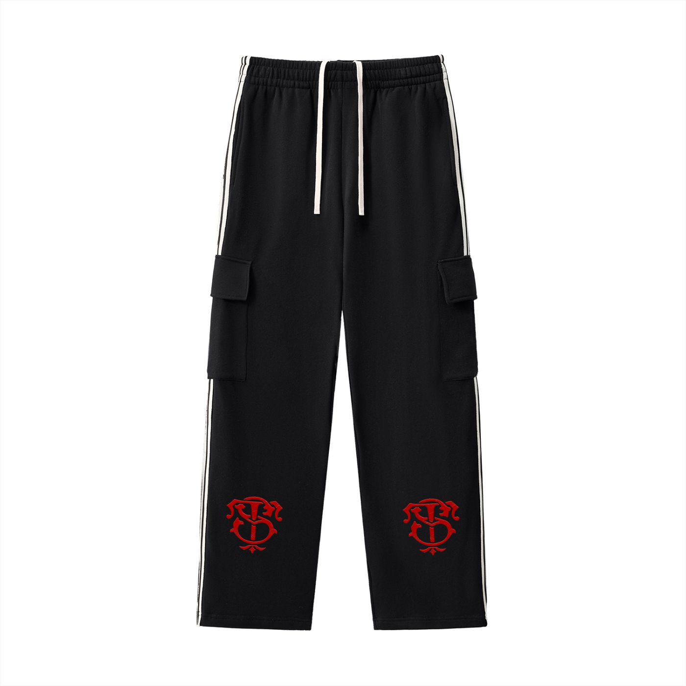 Side Stripe Straight-Leg Pants