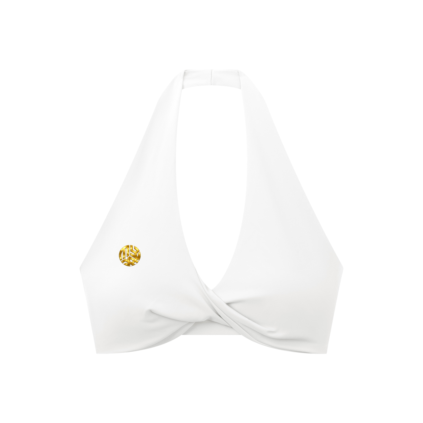Women's Pleated Halter Sports Bra