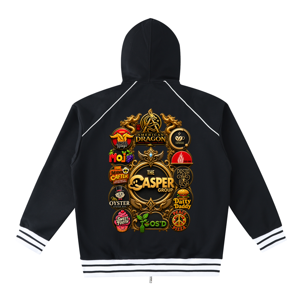 CASPER GROUP — House Crest Stripe Zip Hoodie