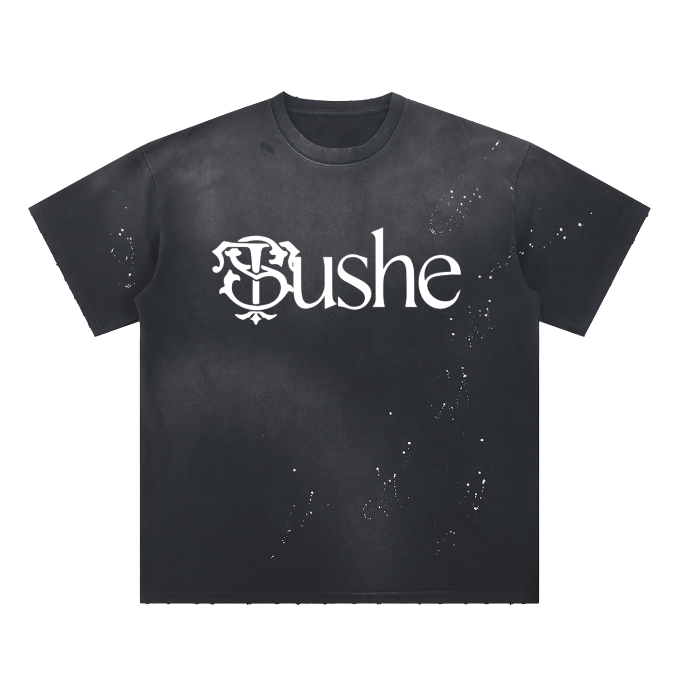 Hand-Frayed Sunfade Paint Splatter T-Shirt