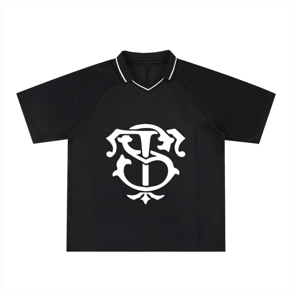 Striped V-Neck Soccer Jersey