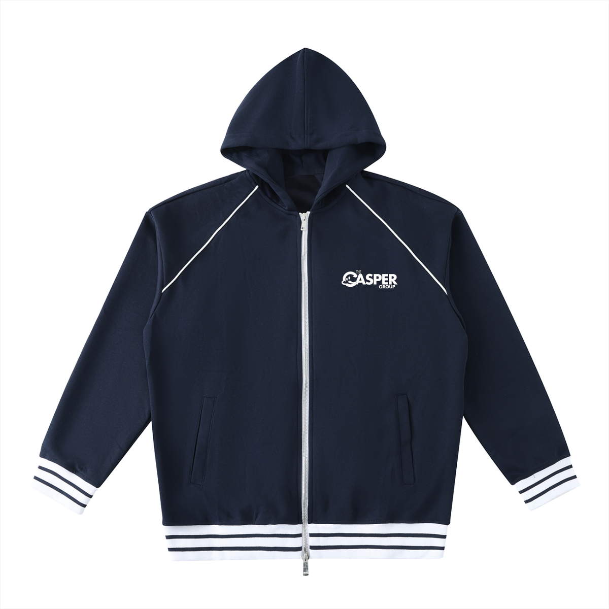 CASPER GROUP — House Crest Stripe Zip Hoodie
