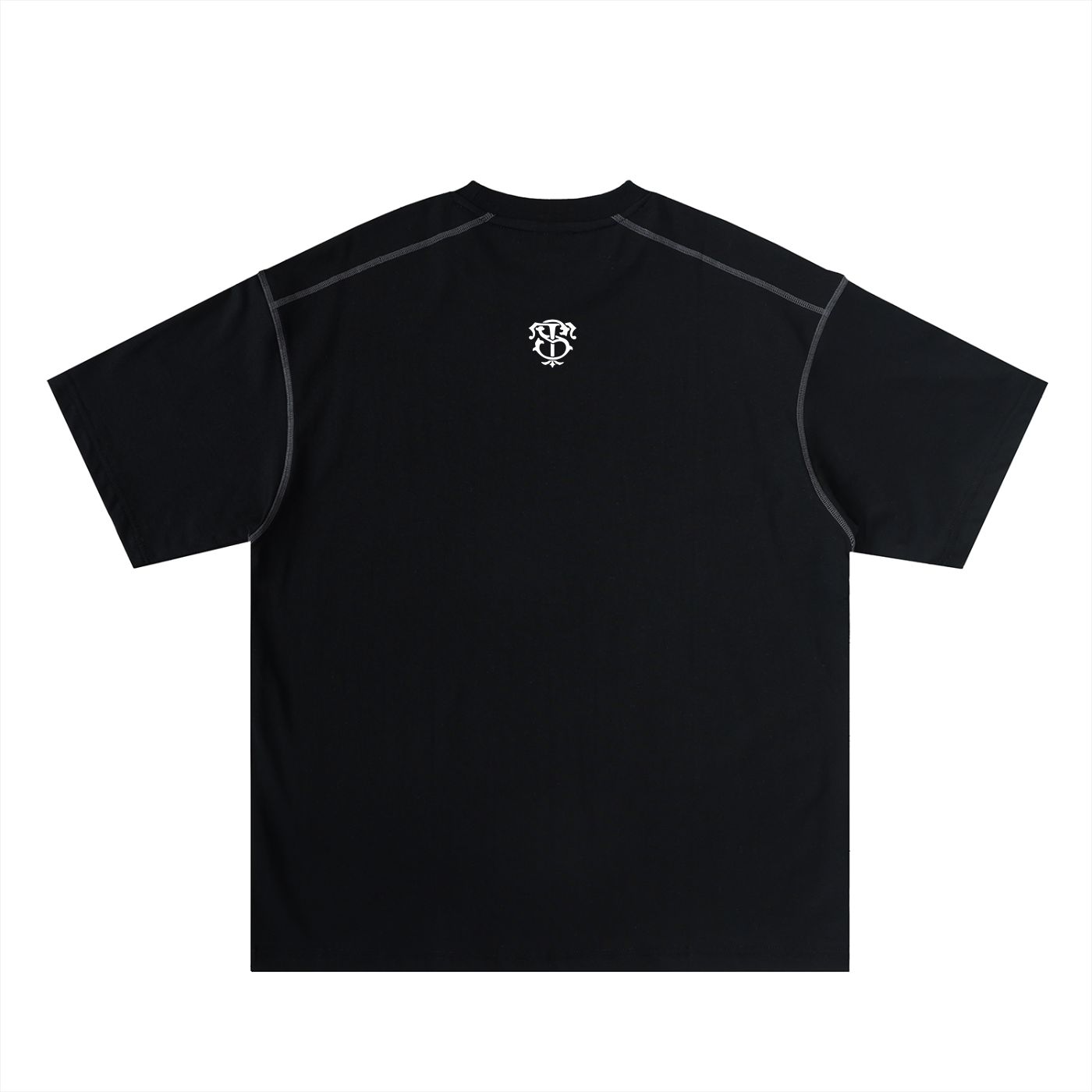 Oversized Contrast-Stitched Cotton Tee