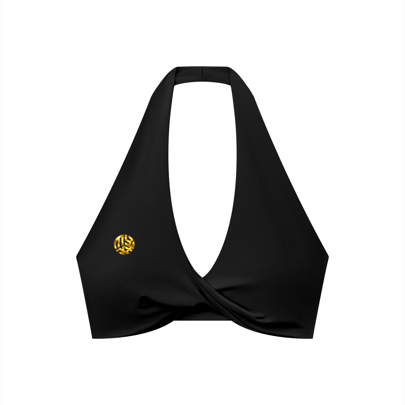 Women's Pleated Halter Sports Bra