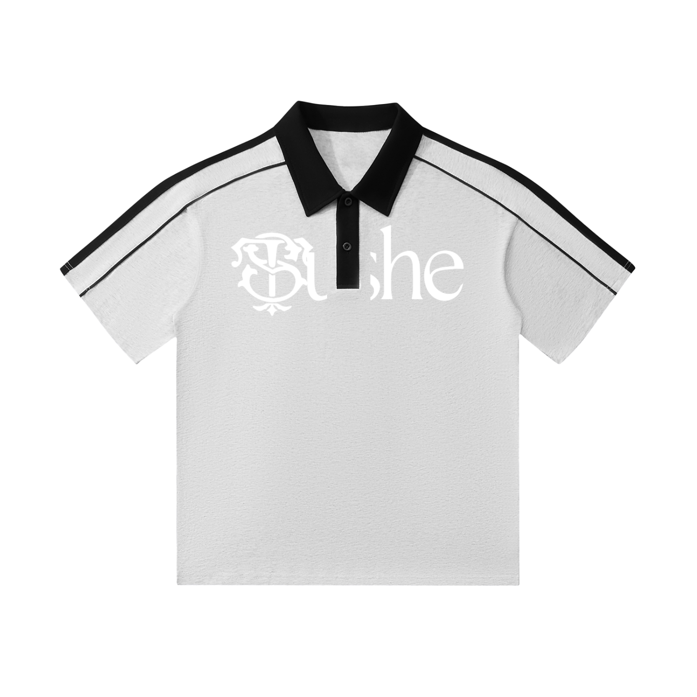 Contrast Collar Short-Sleeve Polo Shirt