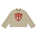 STUSH High Collar Raw-Edge Crew