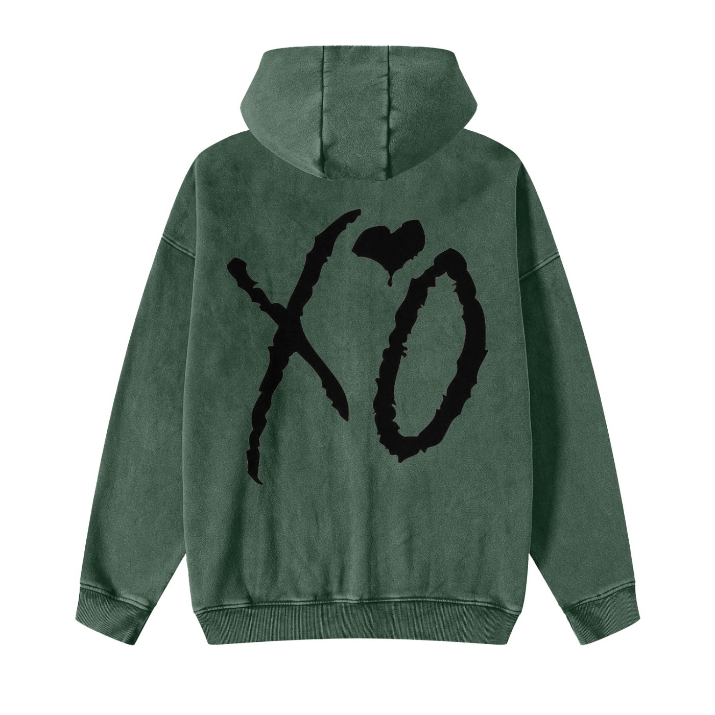 Snow Washed Zip-Through Fleece Hoodie
