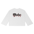 STUSH Waffle Cut Raw-Edge Long Sleeve
