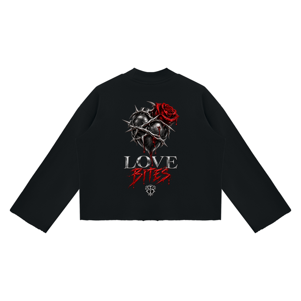 STUSH High Collar Raw-Edge Crew