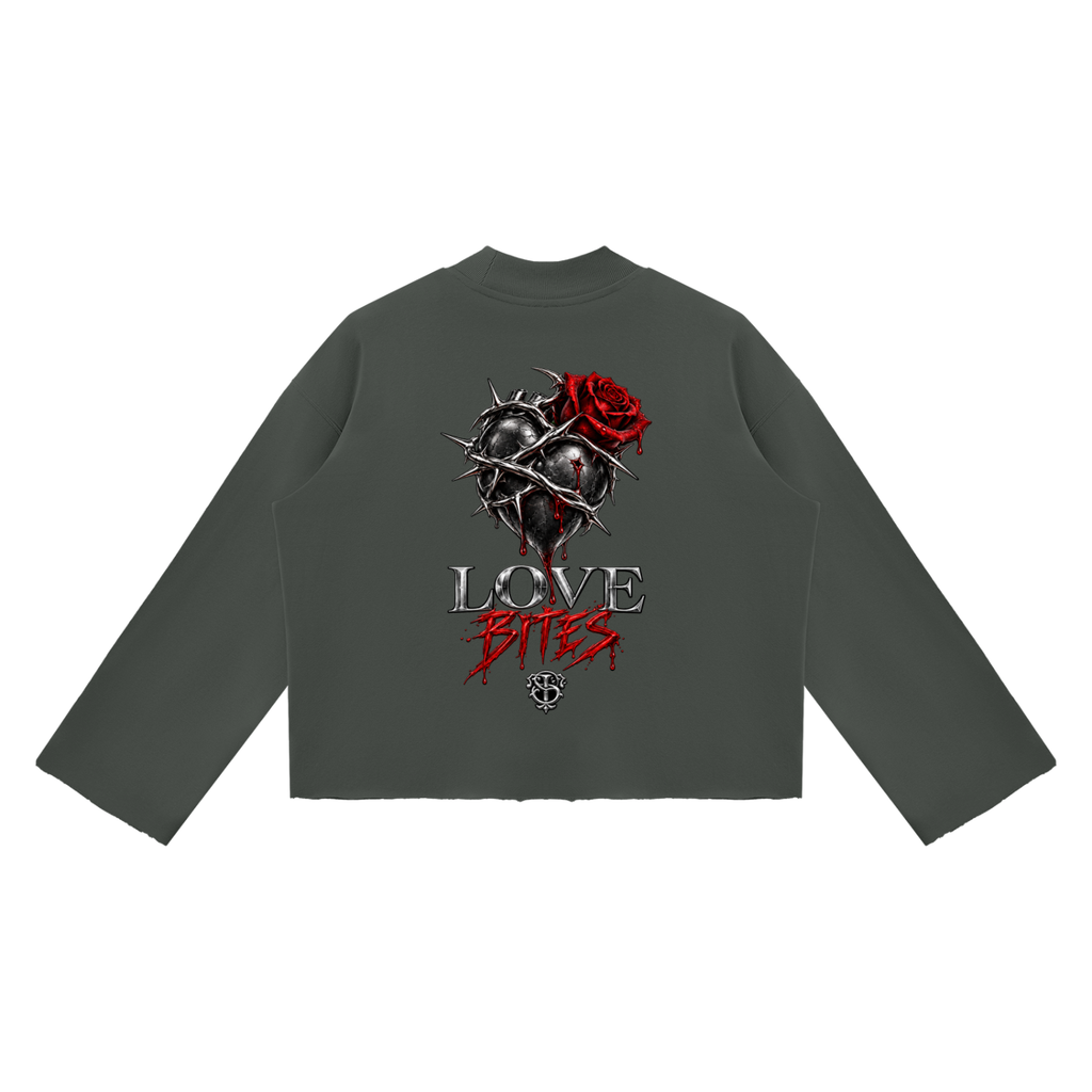 STUSH High Collar Raw-Edge Crew