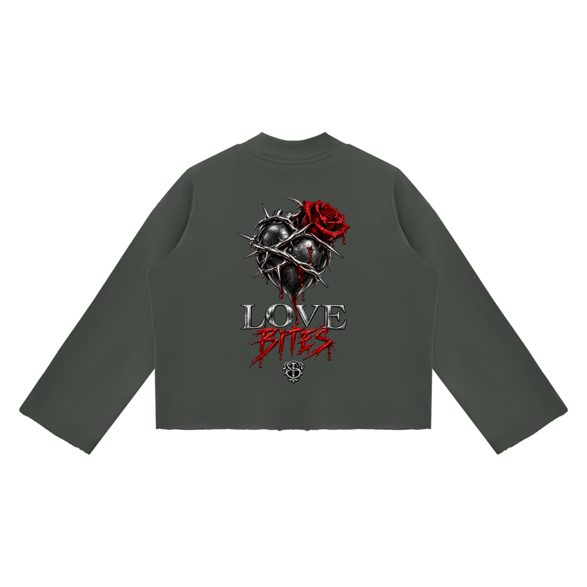 STUSH High Collar Raw-Edge Crew