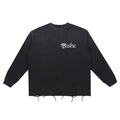 Snow Wash Raw Edge Cotton T-Shirt