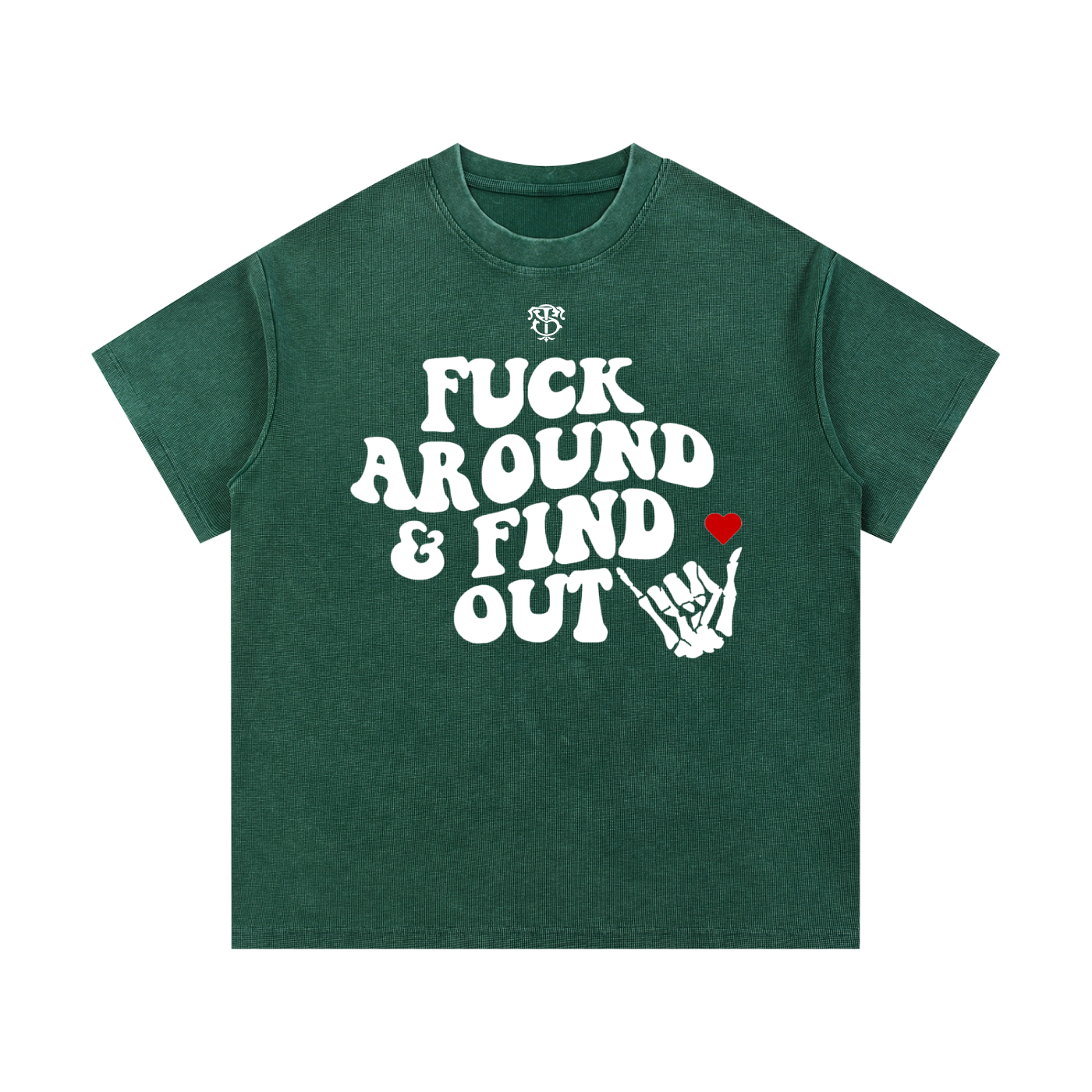 Mineral Wash Waffle Knit T-Shirt