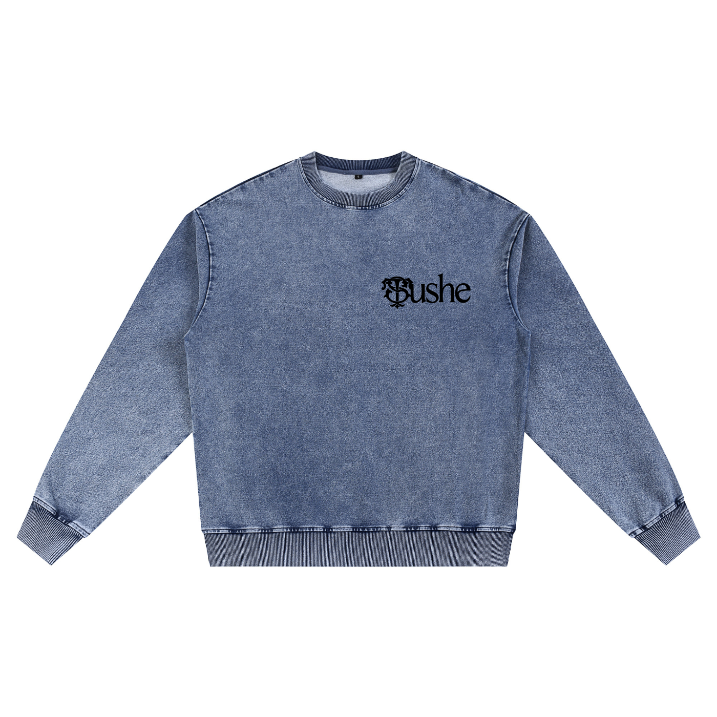 Snow Wash Oversized Crewneck Sweatshirt