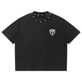 Unisex Washed Boxy Studded T-Shirt