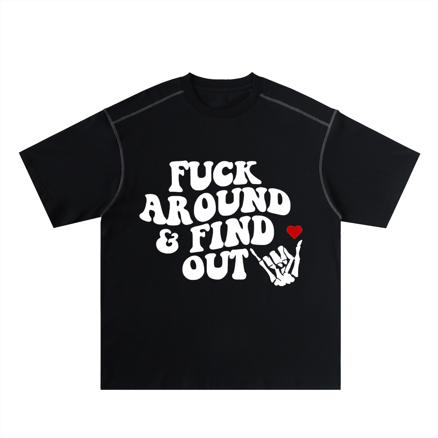 Oversized Contrast-Stitched Cotton Tee