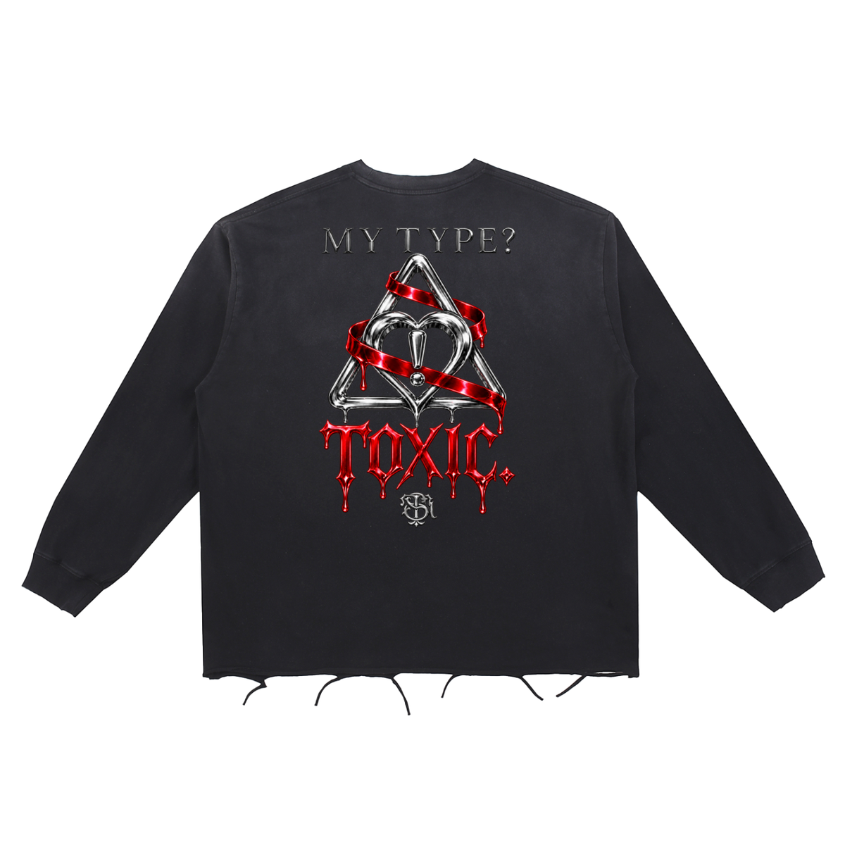 STUSH Cold Cut Raw-Edge Long Sleeve