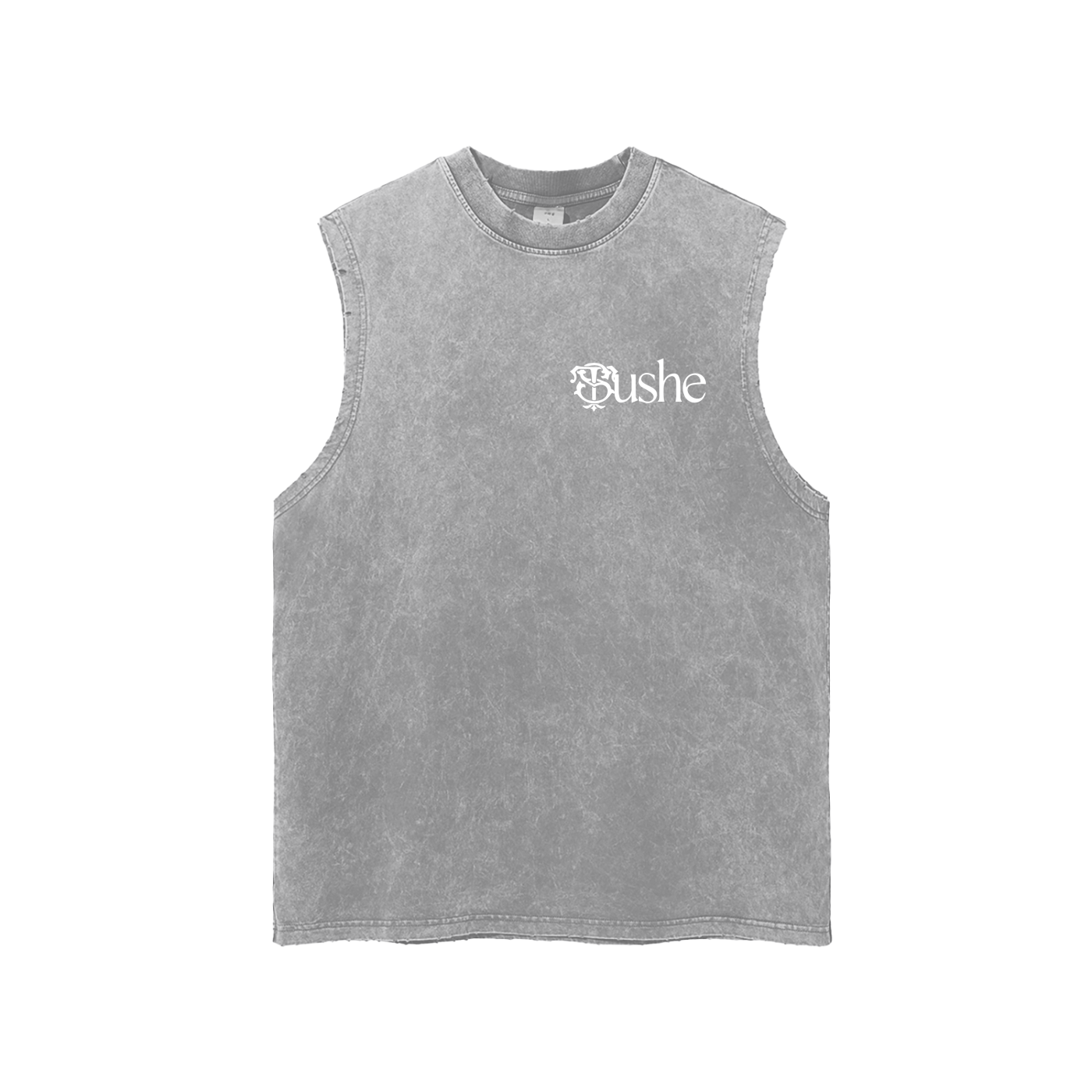 Snow Washed Frayed Hem Tank Top