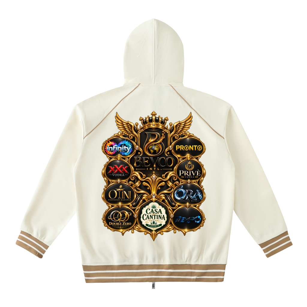 BEVCO INTL — Portfolio Crest Stripe Zip Hoodie