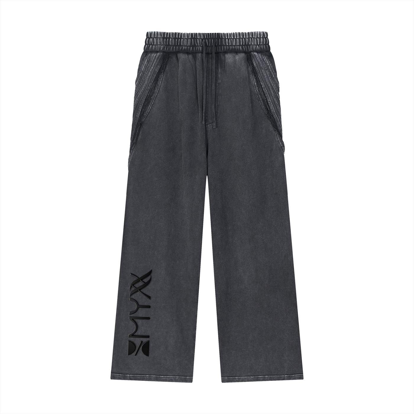 Snow Washed Tape Raw Edge Sweatpants