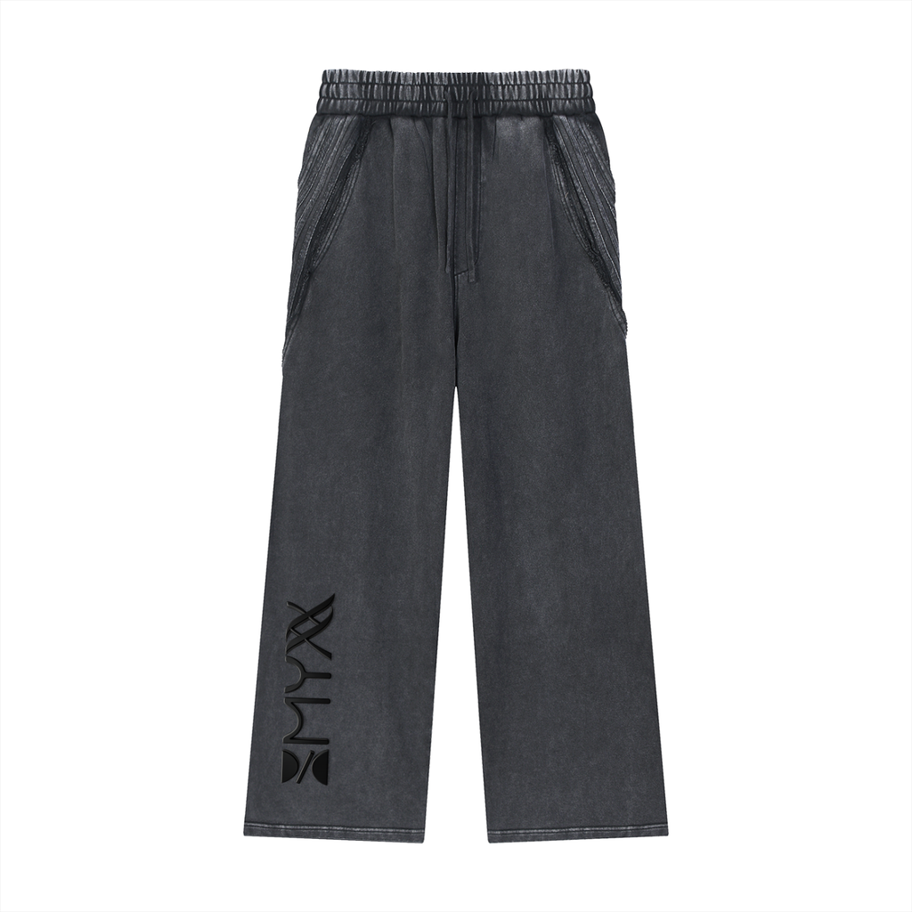 Snow Washed Tape Raw Edge Sweatpants
