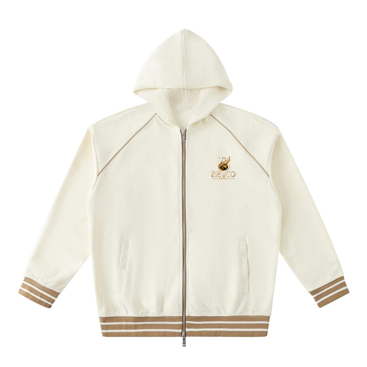 BEVCO INTL — Portfolio Crest Stripe Zip Hoodie