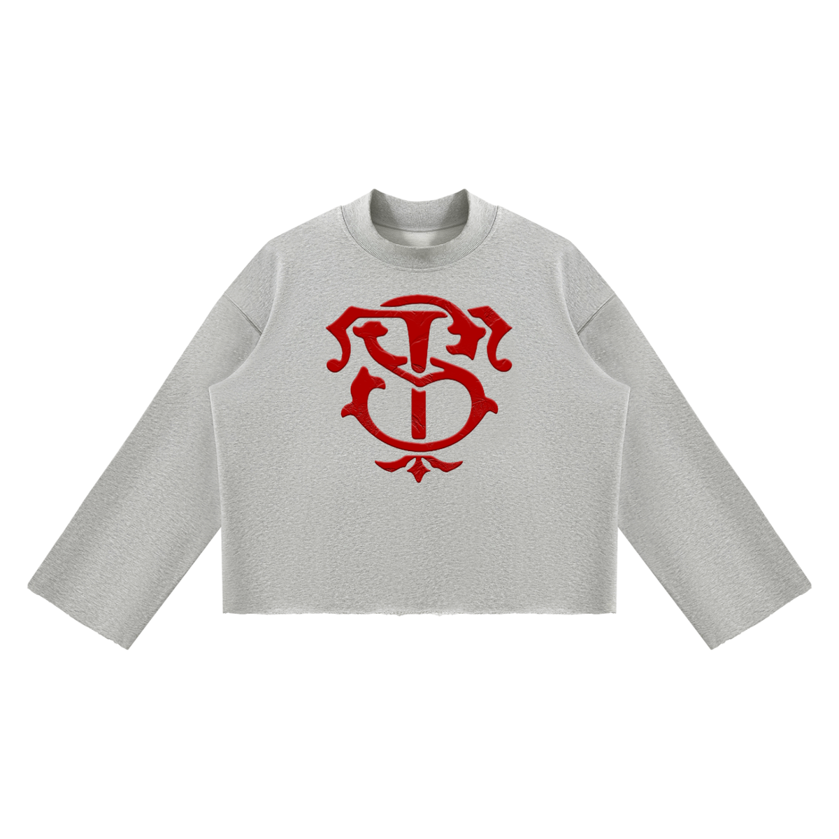 STUSH High Collar Raw-Edge Crew
