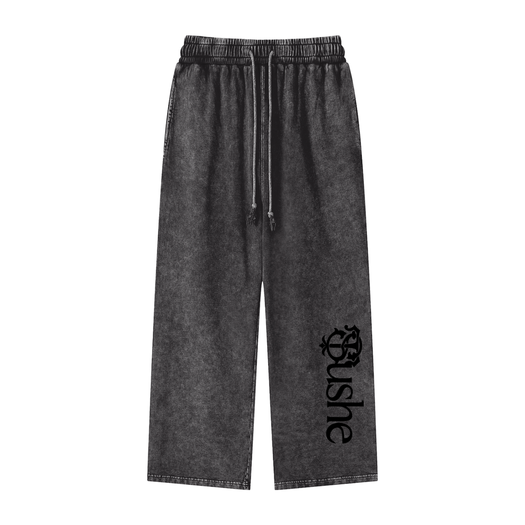 Snow Washed Straight Leg Pants