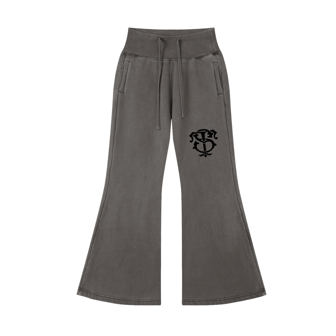 Vintage Washed Flared Fleece Pants
