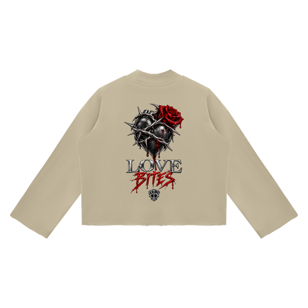 STUSH High Collar Raw-Edge Crew