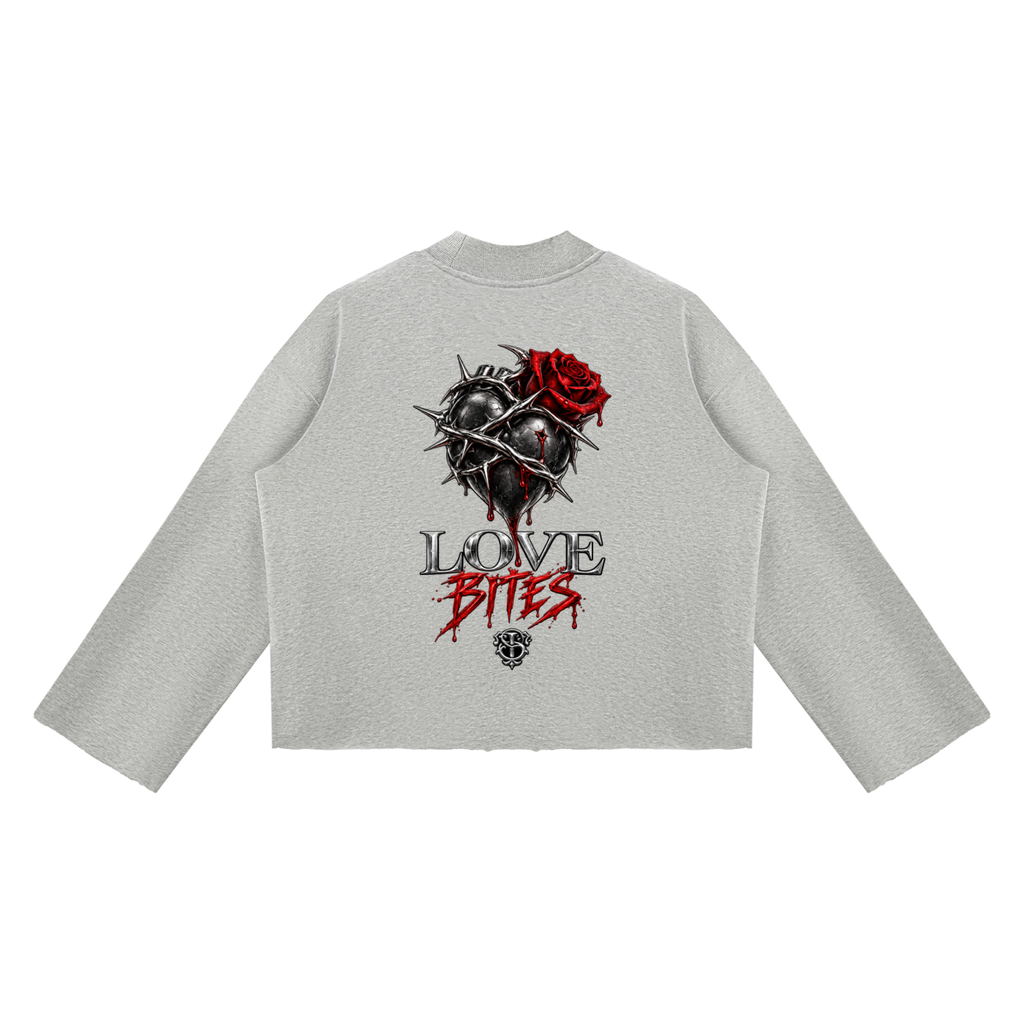 STUSH High Collar Raw-Edge Crew